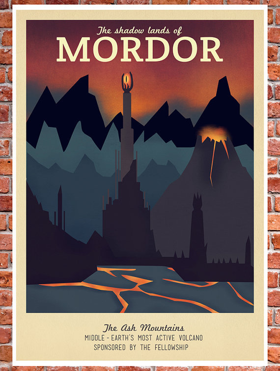 fanboycomicsnet:  Travel Posters For Everyone Who’s Bitter About Middle Earth and