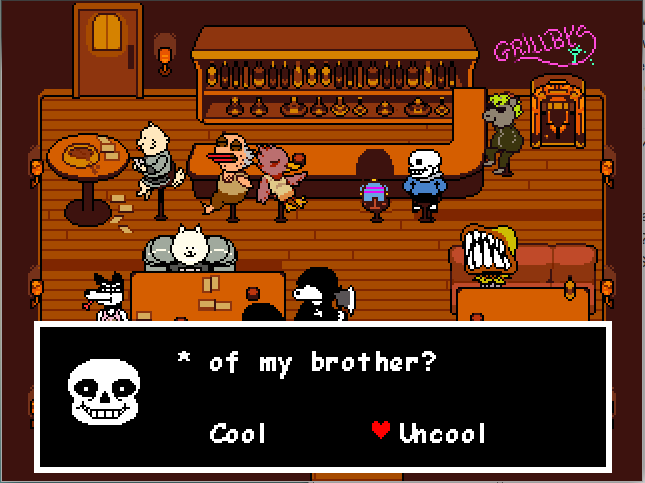 speculativexenolinguist:  a-canon-url:  What happens when you call Papyrus uncool