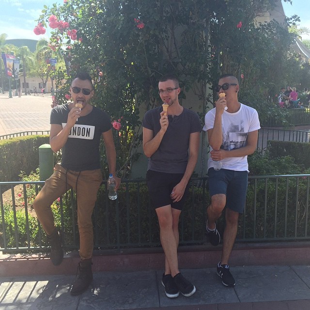 This is how we roll. 😎🍦 (at Disneyland)