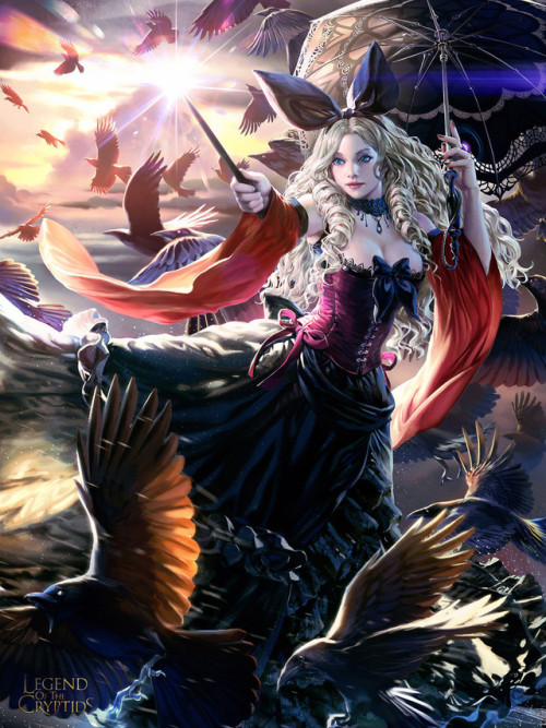 Beautiful Witch with umbrella  seunghee lee www.artstation.com/artwork/Em5B2
