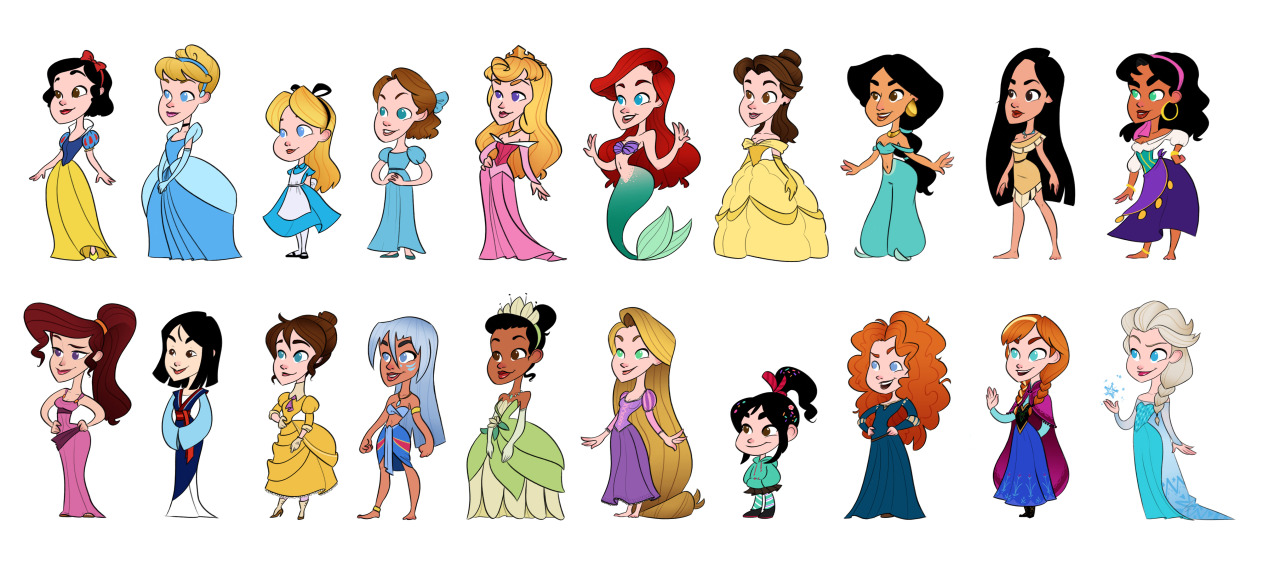  The Disney Ladies! I had a blast doing this one :DSpecially Elsa, I love her design