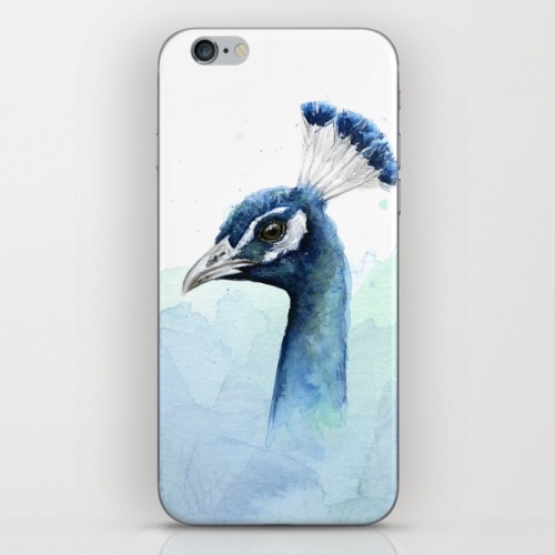 Peacock watercolor iPhone &amp; iPod Touch Skins / iPhone 6 by Olechka