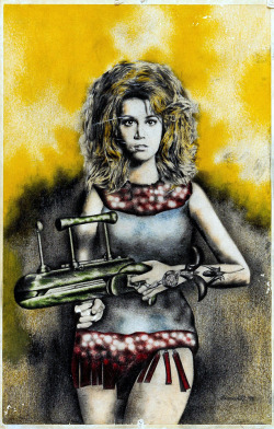 Barbarella Illustration Original Art (1975).