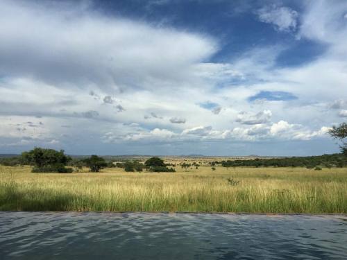 The view from our lodge. Moments later, there was an elephant drinking from  our pool. - @pilar_guzm