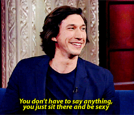 beneffleck:  Adam Driver getting flustered after being complimented 