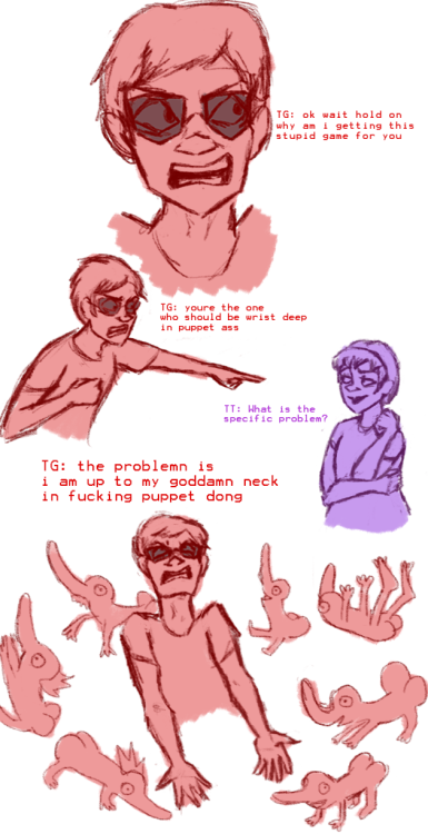 violasarecool:alienanthropology:correctdichotomy:If Homestuck was just about these two snarking at e