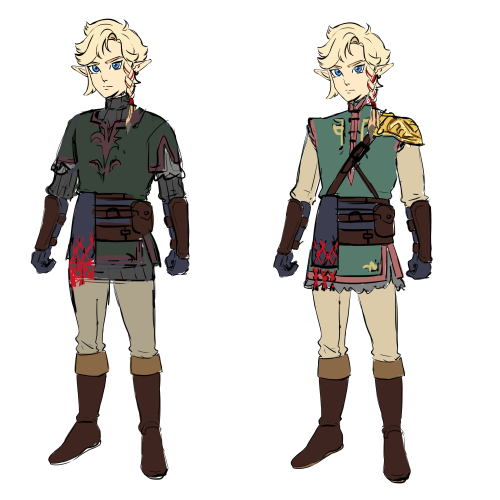 aesthetic-blueberry-milk: nobodytheelf: Updated my Link and Zelda design bc I was not happy with th