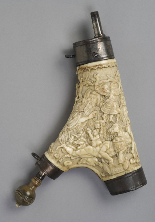 German carved staghorn gunpowder flask, late 16th centuryfrom The Philadelphia Museum of Art