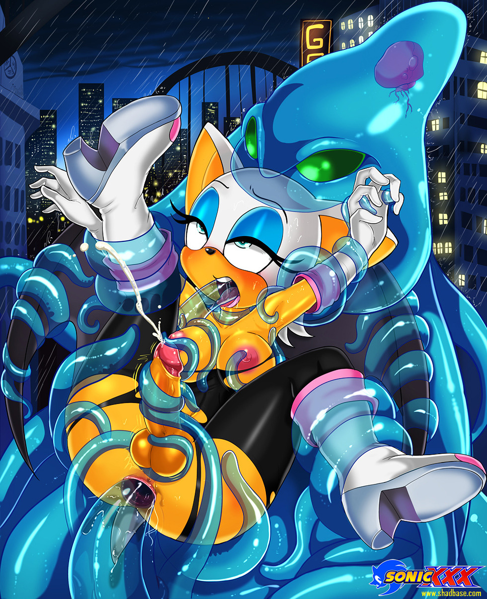 therealshadman:  Rouge The Bat Vs Chaos Part of the Sonic XXX series I did a while