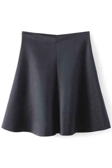 [Avocado Toast Print Gray T-Shirt] - BH [Black Pain Zipper Fly Ruffle Hem Full Skirt] [Sweet Open To