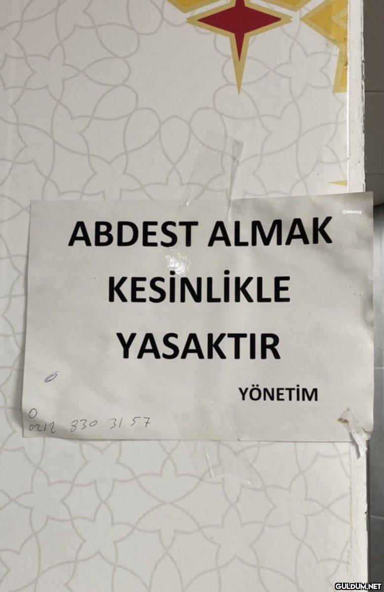 ABDEST ALMAK KESİNLİKLE...