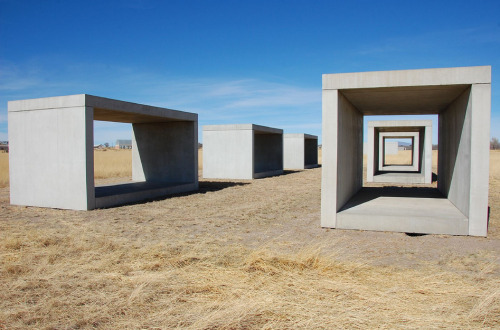 cavetocanvas: Donald Judd, 15 untitled works in concrete, 1980-84. Located in Marfa, Texas.