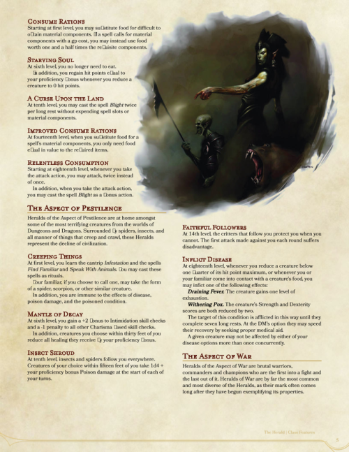 the-huntsmans-homebrews: It’s here! A semi-villainous class, just in time for Halloween. ;)The Heral
