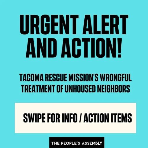 dmnsqrl: Posted @withregram • @thepeoplesassembly We are publicly indicting Tacoma Rescue Missi