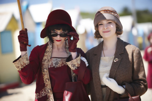 Fantastic costumes and where to find them. Essie Davis and Ashleigh Cummings in Miss Fisher’s 