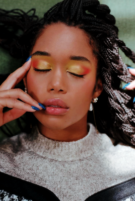 iconicgirls:Laura Harrier photographed by Renell Medrano for Hunger Magazine.