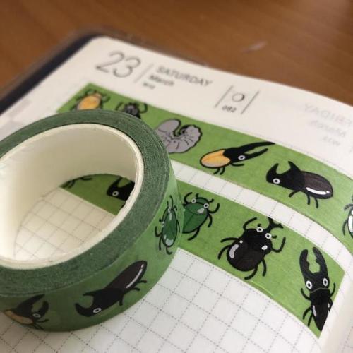 figdays:Holographic Foil Beetle Party Washi Tape //QuailteaGoods 