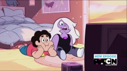 useless-artist:  On the bright side, I find it adorable that the gems always make it a point to watch tv with Steven, even for a show they don’t like all that much.