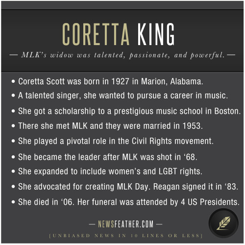 Porn photo newsfeather:  Coretta King was a powerful