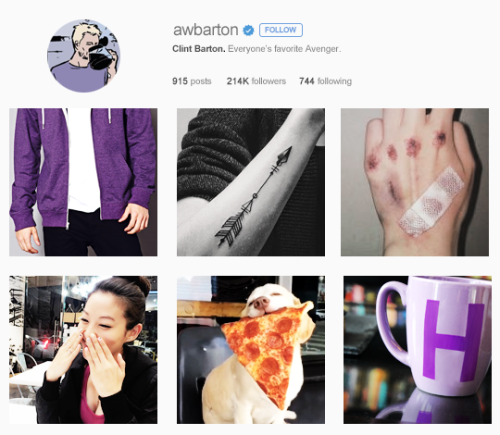 worthytony:  the avengers + instagram [pt. 1]