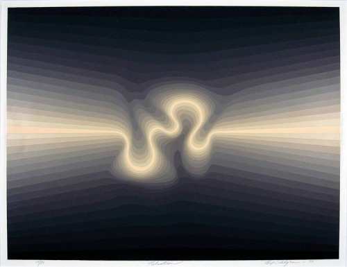 Roy Ahlgren, Pulsation, 1978, Serigraph. USA. Via ashvilleart