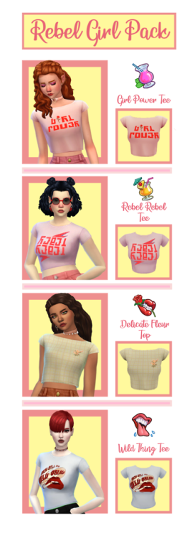 immortalysasims: 300 Followers Gift - Rebel Girl Pack I wanted to make something a little bigger for