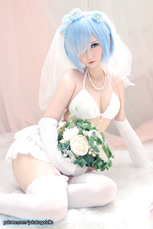 chickcosplay:  Rem Wedding Cosplay from Re Zero by Potato Godzila Cosplayer https://ift.tt/2Tm2wnU