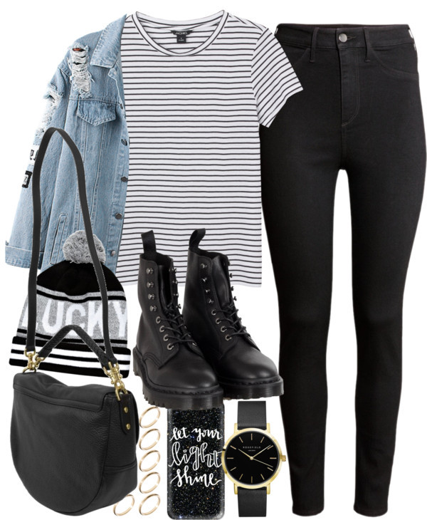 Style Selection Fashion Blog — Outfit with black jeans and a denim ...