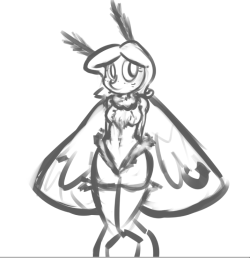 leadhooves:  fluffy monster girl moth succy