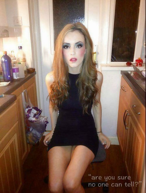 colleengirlclitty:  Sissy meet her lover’s parents…maybe she should have worn