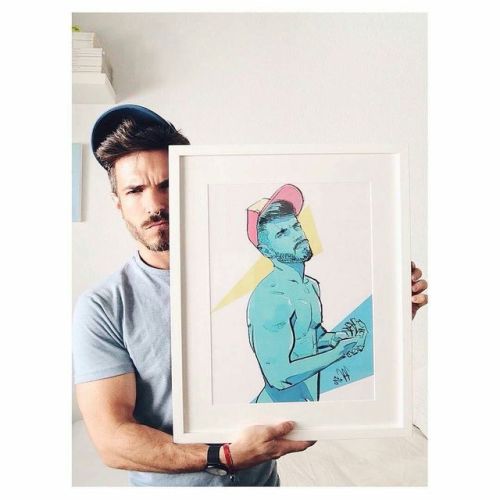 egorodriguez:❤💙💛#Regram from @jorllan - .- Yay!! I ’ ve finally framed it! Ilust By ‘the one of the kind’ Super @egorod 💥❣️Gracias  #egorodriguez #illustration #art #igers http://ift.tt/2h27MLJ