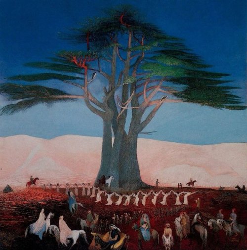 Pilgrimage to the Cedars of Lebanon, 1907 by Tivadar Csontváry Kosztka (Hungarian, 1853–1919)