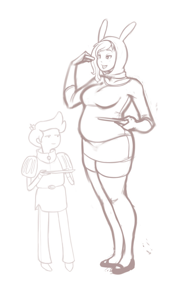 pewpewart:  just some cleaned up doodles of fionna! for the early birds up at 9:30