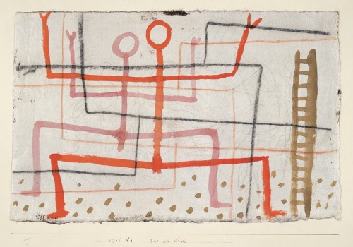 Paul Klee, Pas de Deux, 1935. Pastell, Aquarell und Bleistift auf Papier auf Karton. Privatbesitz Sc