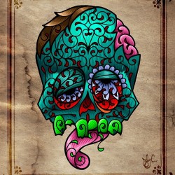 jobyc:  Who doesn’t love #zombies and #sugarskulls.