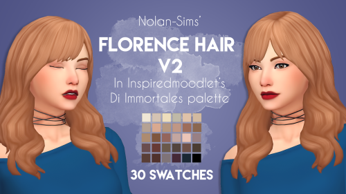 stargirl-sims: Nolan-Sims’ Florence Hair V2 Recolor  Hey guys! So, in the first part of m