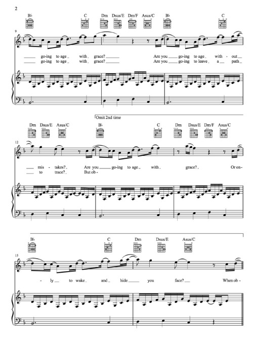 Oblivion - Bastille (Piano Sheet Music)