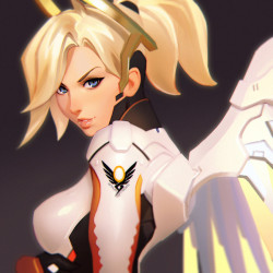 mercy (overwatch) drawn by ilya kuvshinov - Danbooru