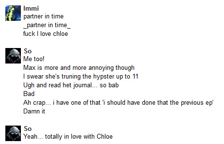 The title of this post is pretty inaccurate. There are maybe five sentences of interaction