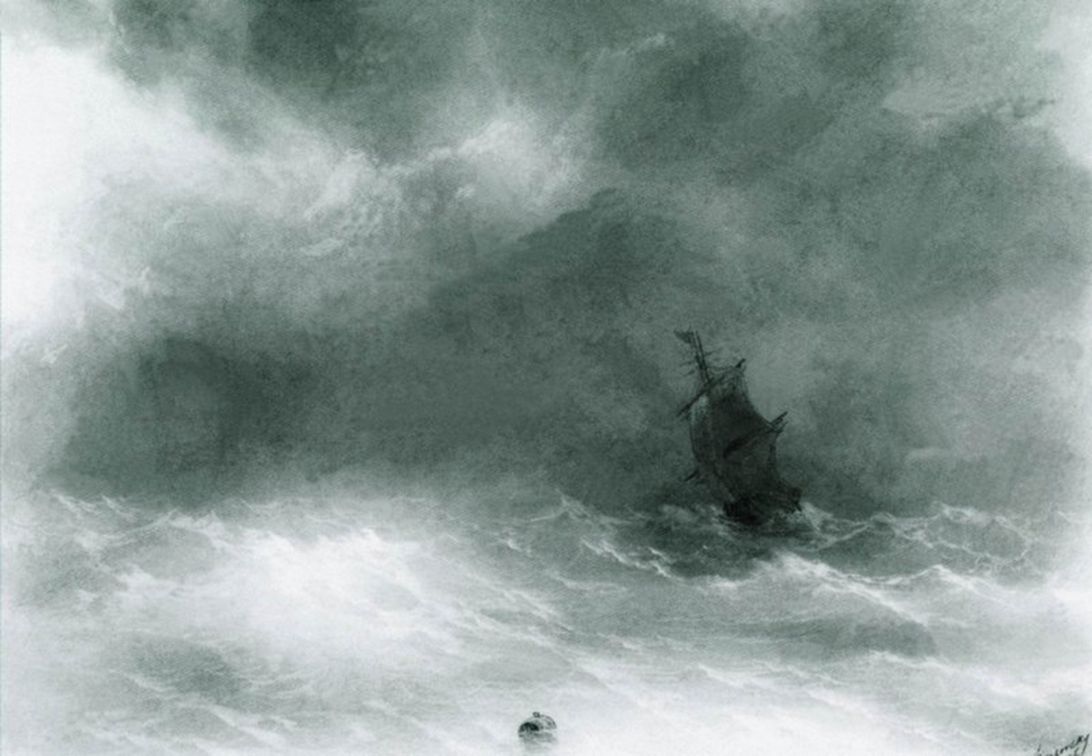 artist-aivazovski:
“Strong wind, 1856, Ivan Aivazovski
”