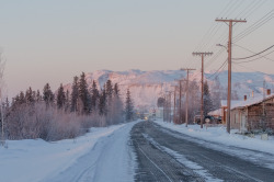 jeanpolfus:   Winter morning in Tulit'a, Northwest Territories, Canada. 