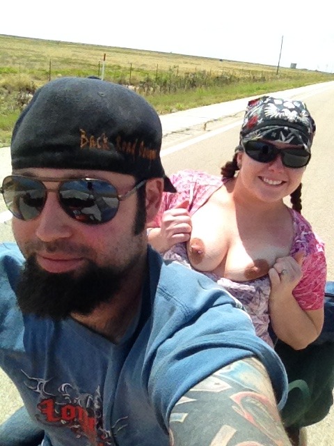 ridefasttakechances:  Ridding home from a rally getting some sun