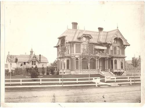 Richard H. Fyfe residence at 925 Woodward Ave in Detroit - a Queen Anne Style home with gingerbread 