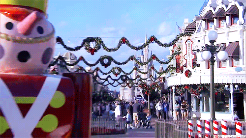 mickeyandcompany:  Magic Kingdom Park Decorated for the Holidays 