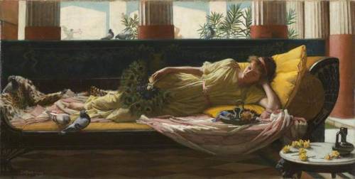 jw-waterhouse: Dolce far Niente (1880), by J.W. Waterhouse One year earlier, Waterhouse had already 