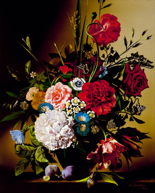 Flowers. canvas/oil ,50x40cm 2014Цветы. холст/масло, 50x40см. 2014г.Alexey Golovin, (b. 1977) Russia