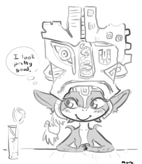 krudman:  morbart:  “Gosh, I hope Link likes my new hat…!”   