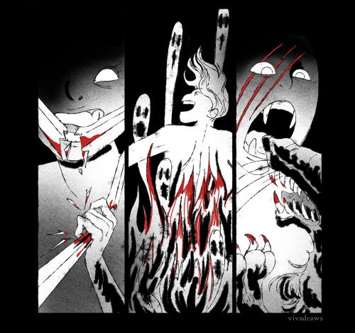 small preview of my comic for the NIGHTMARES mini comic anthology that some friends and I made! Also
