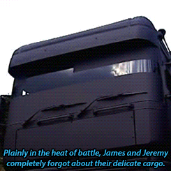 muggs8787:  Lorry racing with James and Jeremy. (S12E01 and S21E07) 