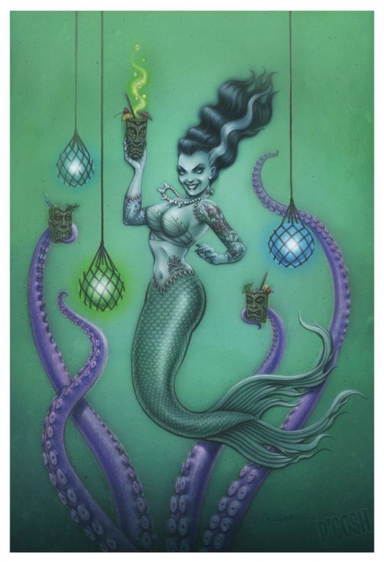retro-a-go-go:  Frankenstein’s mermaid. You didn’t know that the good doctor